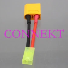 XT90 XT-90 Male to Mini Tamiya Female 14AWG 5CM Adapter for Lipo Battery
