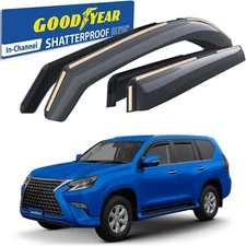 Sun Rain Visors Wind Rain Guards for 2010-2023 Lexus GX