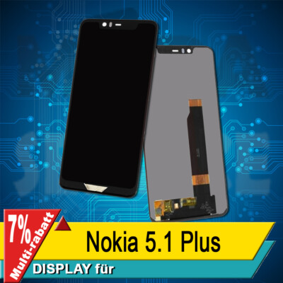 Display Für Nokia 5.1 Plus Komplettes Bildschirm Lcd Touch Schwarz