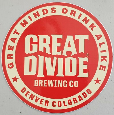 Great Divide Brewery Great Minds Drink Alike Craft Beer Sticker Decal New!