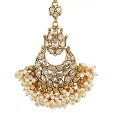 Indian Gold Plated Bollywood Style Women Polki Maang Tikka MT-04