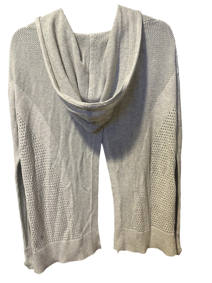 Sudadera con capucha tejida envolvente gris Nimbus 4 Lululemon para mujer Still Movement Foto 2 de 4