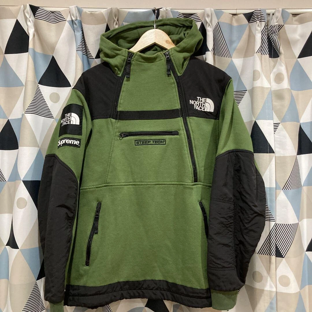 Sweat à capuche collaboration Supreme x THE NORTH FACE d'occasion rare vert taille M du Japon