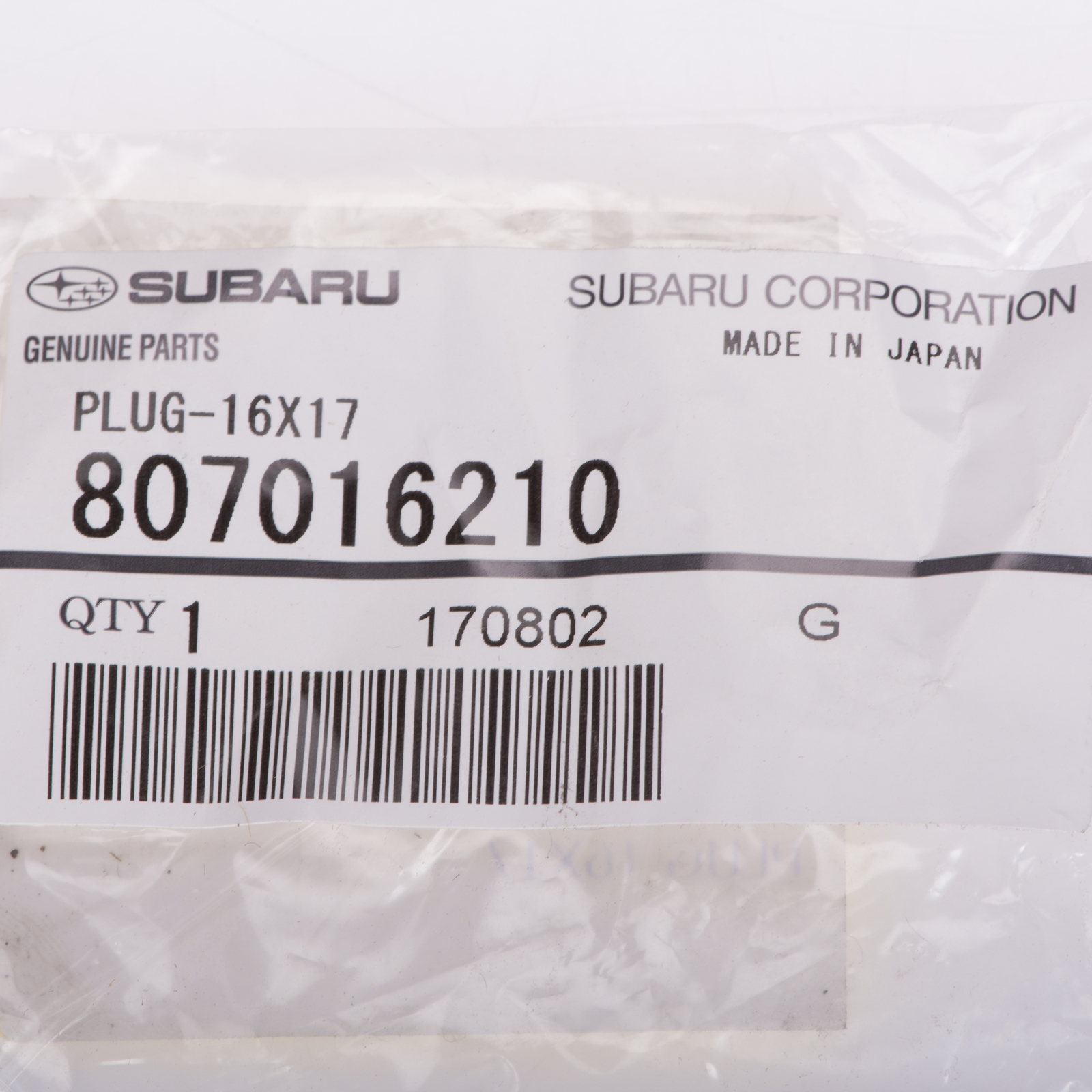 OEM 2012-2018 Subaru Engine Oil Drain Plug Forester Impreza DOHC NEW 807016210