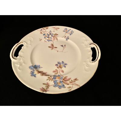 Antique Jean Pouyat Limoges France Handled Plate   JPL Mark 1892-1902