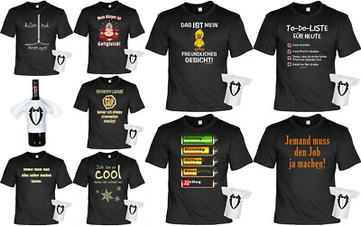Cooles Partyshirt Set - Funshirt + Flaschenshirt - lustiges Geschenkset Sprüche