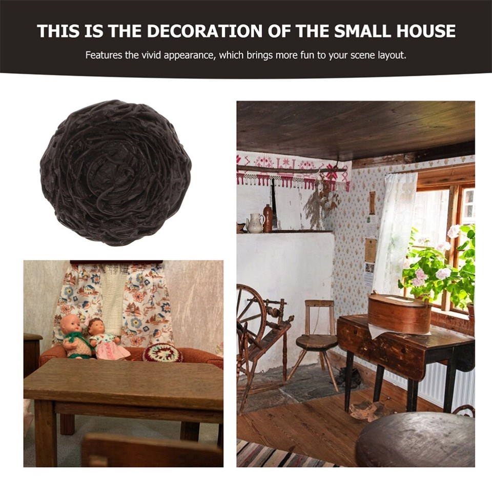 12 Pcs Home Bird Nest Decors Easter Birds Dollhouse Furniture