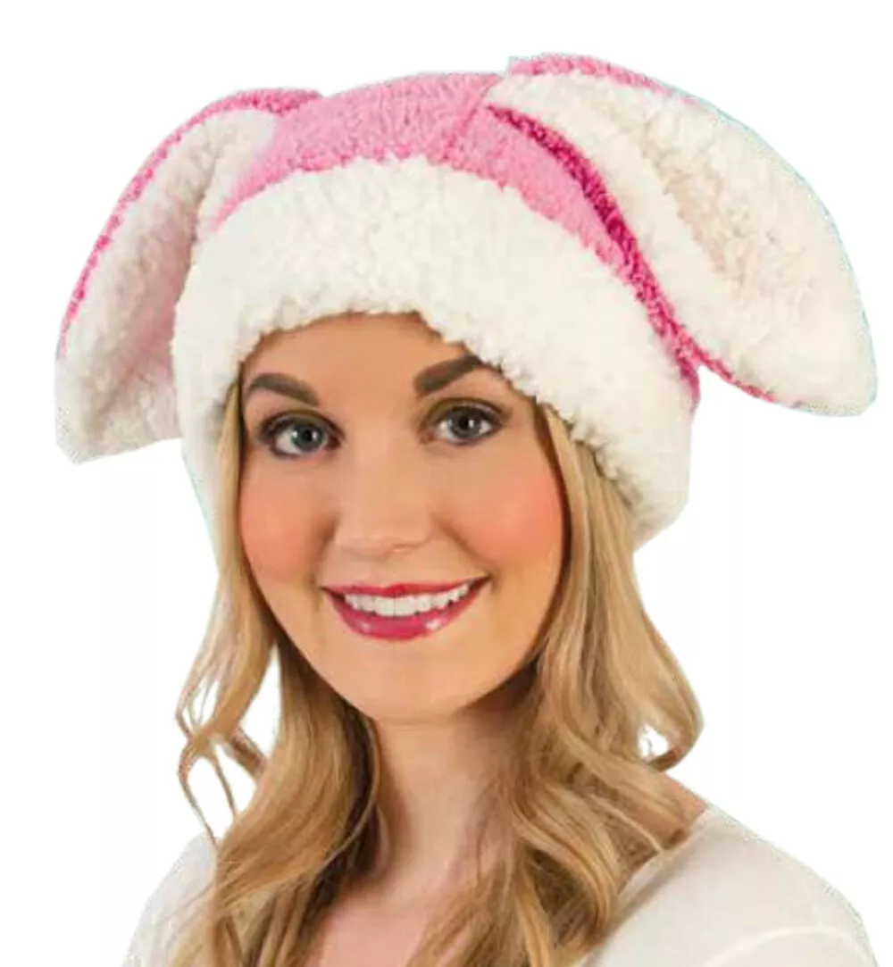 KOMBIUDA Plüsch Hasenohren Mütze - Lustiger Tierhut Für Kostümparty Erwachsene