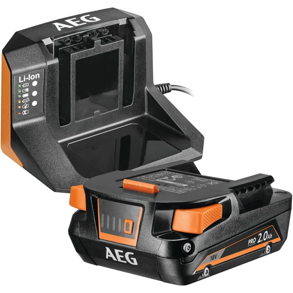 SET AEG SETL1820S Batteria 18V 2.0Ah + Caricatore per Professionisti