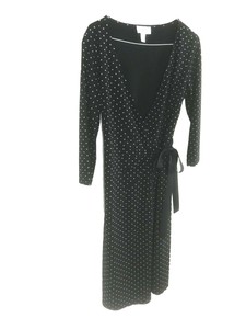 loft polka dot wrap dress