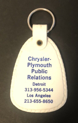 1970s Chrysler Dodge Plymouth Public Relations Key Ring Press TV Movie Cars OEM