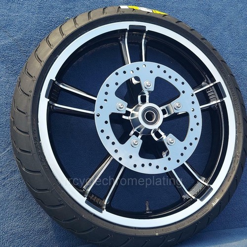 Ruedas Harley Black Cut Enforcer 21" Fr. Rotores de neumáticos traseros 18" 09-23 Street Glide - Imagen 4 de 11