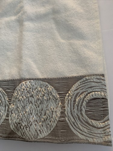 Toalla de mano de baño Avanti Linens Galaxy 100 % algodón blanca nueva - Imagen 5 de 8