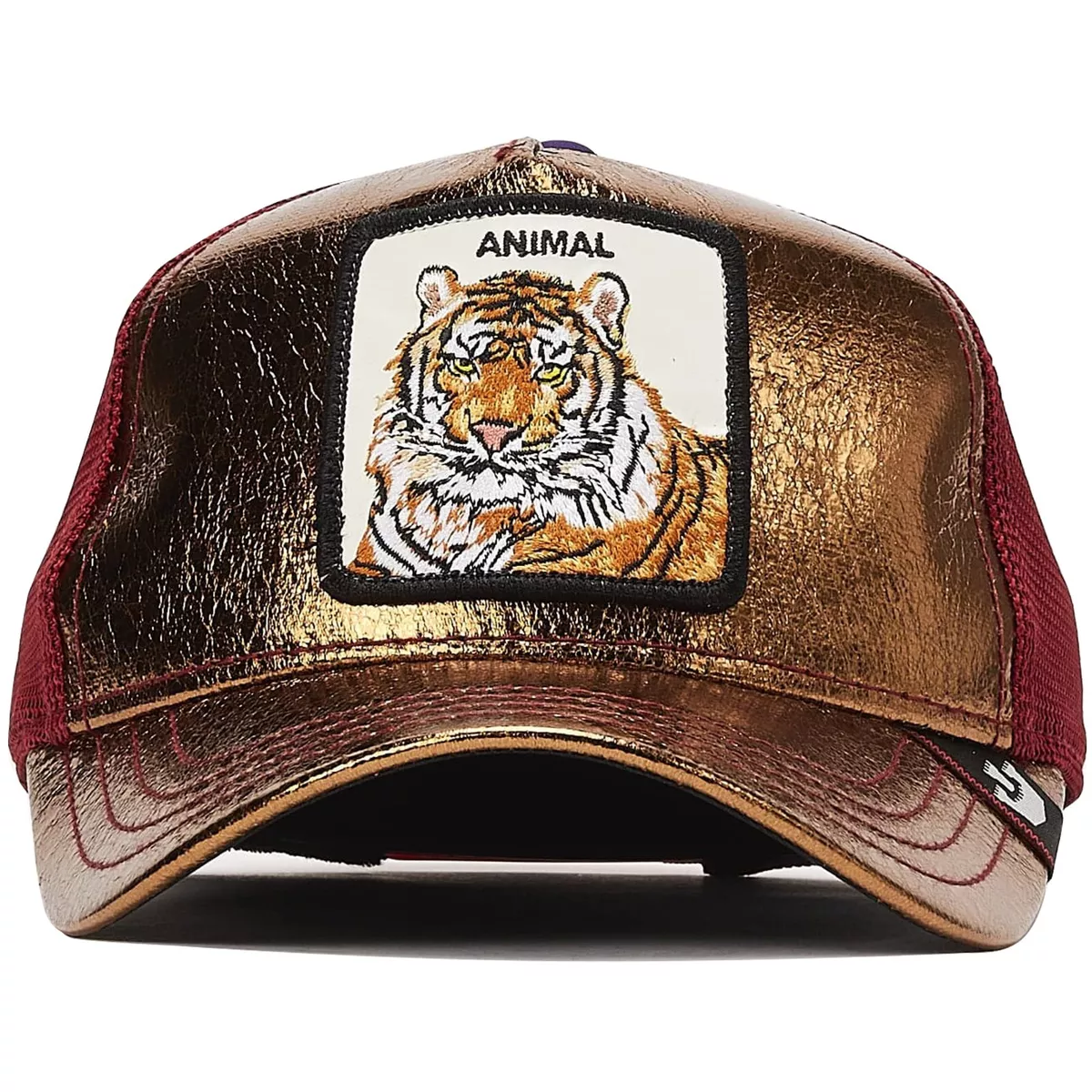 Goorin Animal Farm Trucker Baseball Snapback Hat Cap Spotlight Tiger Red Gold
