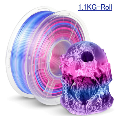 JAYO 1,1KG Regenbogen PLA+ SILK 3D Drucker Filament 1,75mm Material Glänzend 02