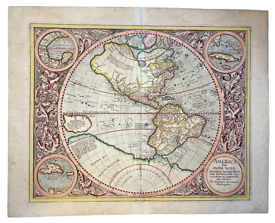Large Map Of Western Hemisphere World, Hemispheres, Tubed Wall Map By