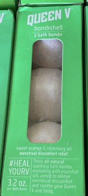 Queen V Bombshell Sweet Orange & Rosemary Oil 3 Bath Bombs