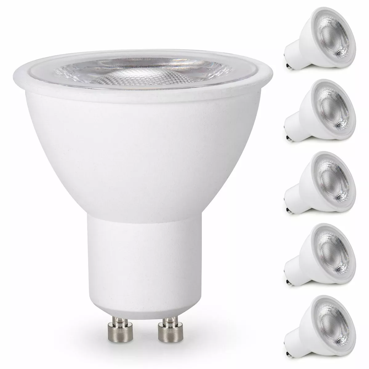 6 PACK 5.5W Dimmable GU10 LED Bulb 500 Lumen 91lm w 50W Halogen Equivalent