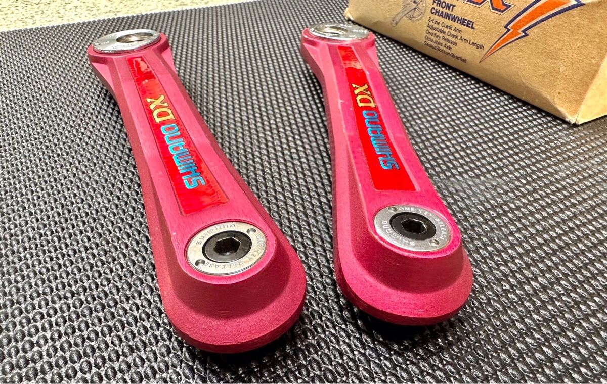 RARE SHIMANO DX CRAKS SET AND PEDALS RED OLD SCHOOL BMX | eBay RARE SHIMANO DX CRAKS SET AND PEDALS RED OLD SCHOOL BMX | eBay