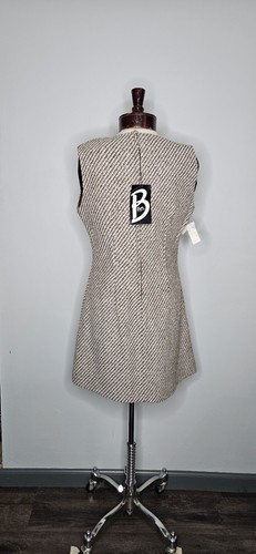 Vintage 1960s BYER California NWT Tweed Mini Dress "Menswear" Size Large - Picture 3 of 7