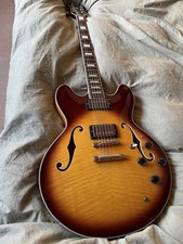 Rare vintage Maya ES 335 style semi hollow body guitar, MIJ, w hardcase