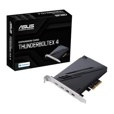 4 Port ASUS ThunderboltEX 4 Expansion Card, 2x Thunderbolt 4 (USB-C), 2x Mini-DP