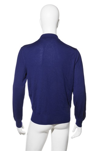 Tom Ford Herren Pullover Blau Polo Langarm Strickpullover Italy Gr. M - Bild 4 von 8