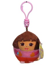 Ty Beanie Ballz (Plastic Key Clip) - Dora the Explorer, MWMT Stuffed Animal Toy