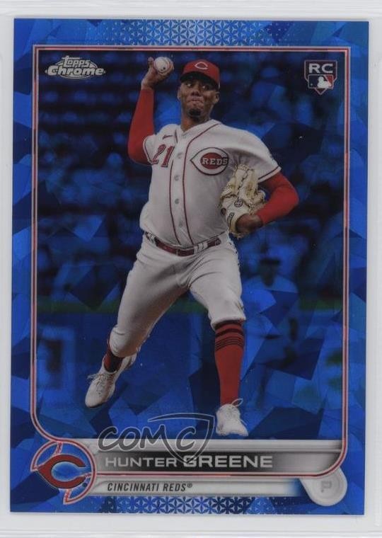 2022 Topps Chrome Update Sapphire Edition Hunter Greene #US160 Rookie RC 1f9f