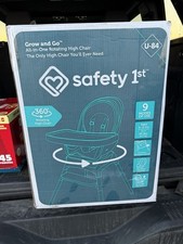 Safety 1st Grow and Go Rotating High Chair, Soft Ash - Brand New