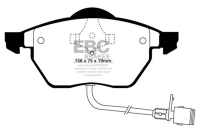 EBC for 91-94 Audi 100 Quattro 2.8 (ATE) Redstuff Front Brake Pads