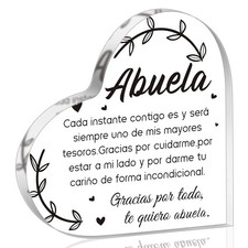Spanish Grandma Acrylic Gifts - Regalos para Abuela Heart Acrylic Plaque