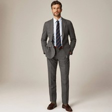 J. Crew Ludlow Moon British Cloth 2-Button Tweed Blazer 42L, Pants 33X32 Gray