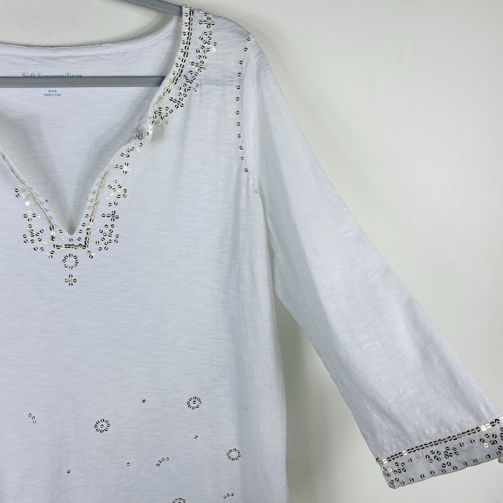 Soft Surroundings Size Small Sequin Embellished K… - image 4