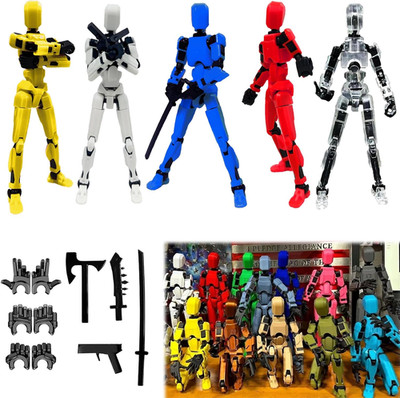 Titan 13 Action Figure, 3D Printed Lucky Robot 13 Action Figure for Posing