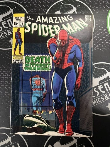 Amazing Spider-Man #75 1969 Marvel Comics Iconic John Romita Sr Cover 5.0 VG/FN