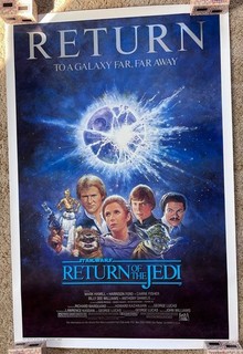 Il ritorno dello Jedi 1983 Locandina Film 27x41 Hamill Ford Fisher Laminata (A)