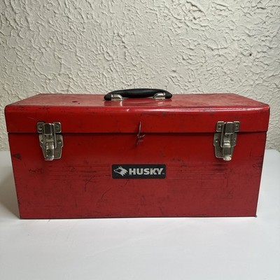 Vintage Husky Tool Box Chest Red Made In Canada 20” X 9.5” X 8.5
