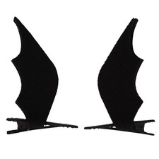 Halloween Bat Hair Clips 1 Pair of Wings 1 Count Pack 2 , Black