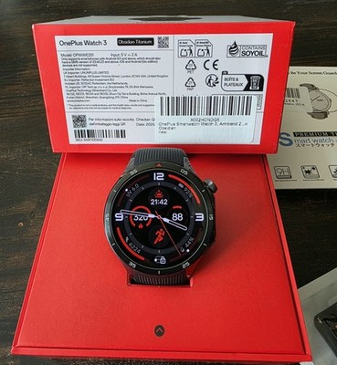 OnePlus Watch 3 Smartwatch 46mm Wear OS Schwarz Silikonarmband OVP+Zubehör