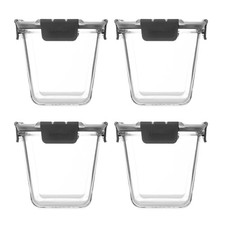 LocknLock 4 Frischhaltedosen aus Borosilikatglas stapelbar je 950ml Volumen