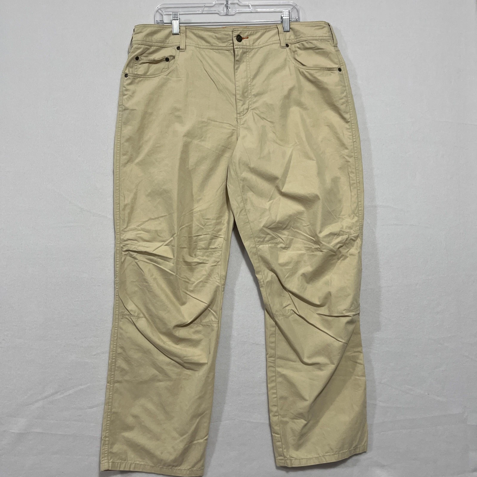 Orvis Trout Bum Pants Mens 38x30 Khaki Fishing Outdoor Hiking Nylon Blend