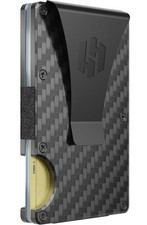 Slim RFID Blocking Metal Wallet for Men - Minimalist Front Pocket Card Holder, M