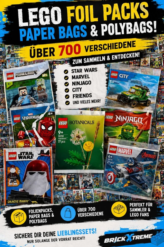 Dienstags ist BrickXTreme Time - Foil Packs , Paper Bags , Polybags