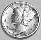 1926 Mercury Dime Free Shipping BU + #2