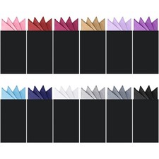 Eurzom 12 Pcs Pocket Squares for Men Prefolded Suit Pocket Squares on Card Ma...