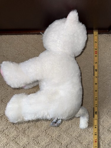 The Bear Factory White Kitty Cat Plush Blue Stuffed Animal EUC - Picture 6 of 6