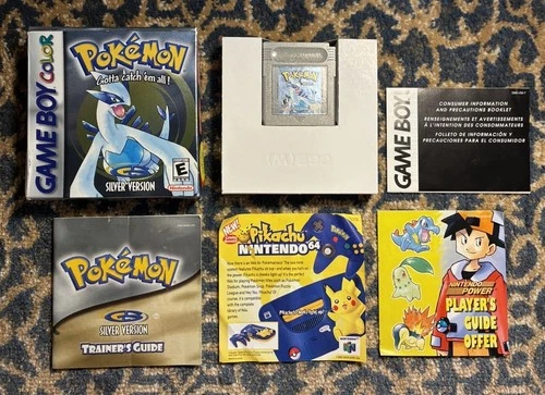 Pokemon Silver Authentic Nintendo Gameboy Color GBC 100% Complete In Box CIB
