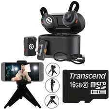 Hollyland LARK M2S Combo Wireless Mic System w/ USB-C to Lightning Video Bundle