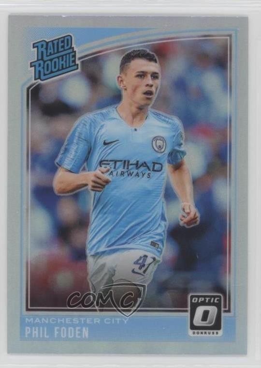 2018-19 Panini Donruss Rated Rookie Optic Holo Prizm Phil Foden #179 04ae